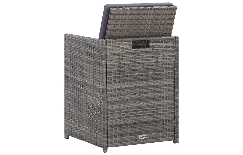 13-delige Tuinset poly rattan en acaciahout antraciet