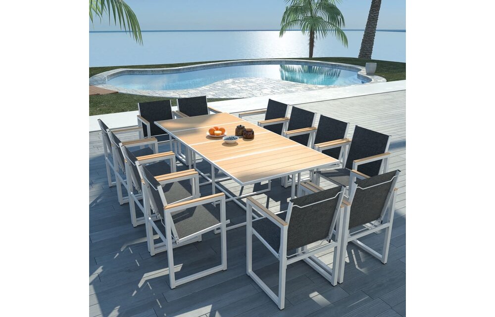 13-delige Tuinset met HKC tafelblad aluminium