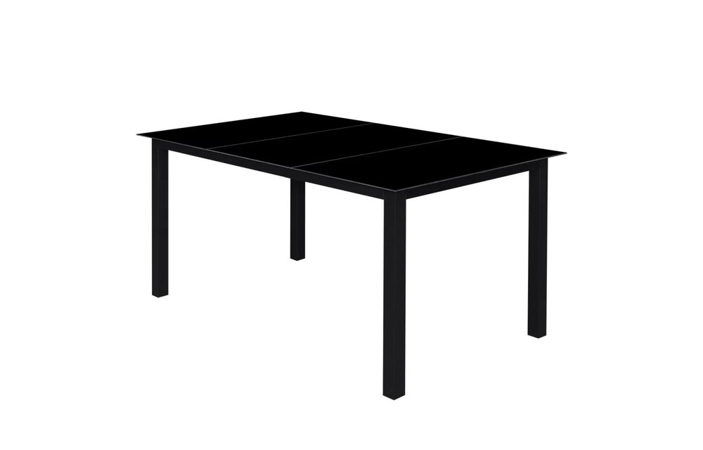 10-delige Tuinset aluminium zwart