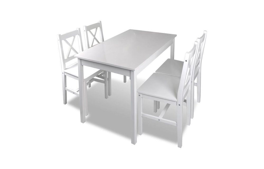 5-delige Eethoek wit