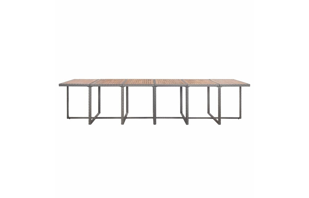 17-delige Tuinset met kussens poly rattan antraciet