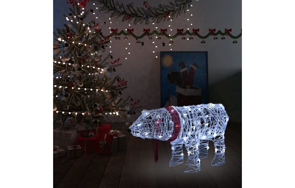 Kerstverlichting Beer 45 LED's 71x20x38 cm acryl