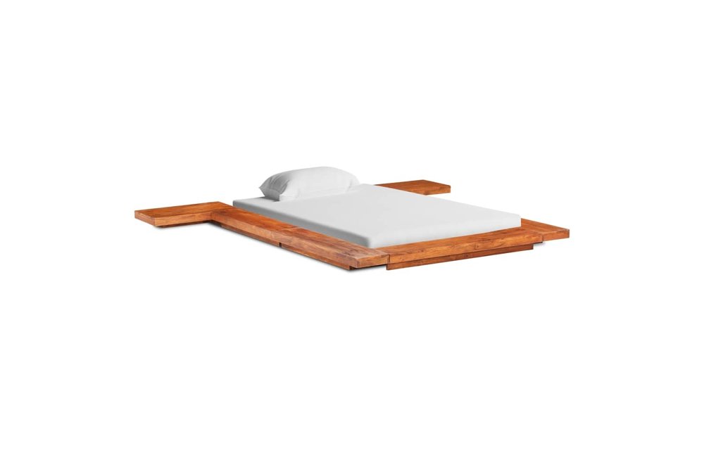 Bedframe Japanse futon massief acaciahout 120x200 cm