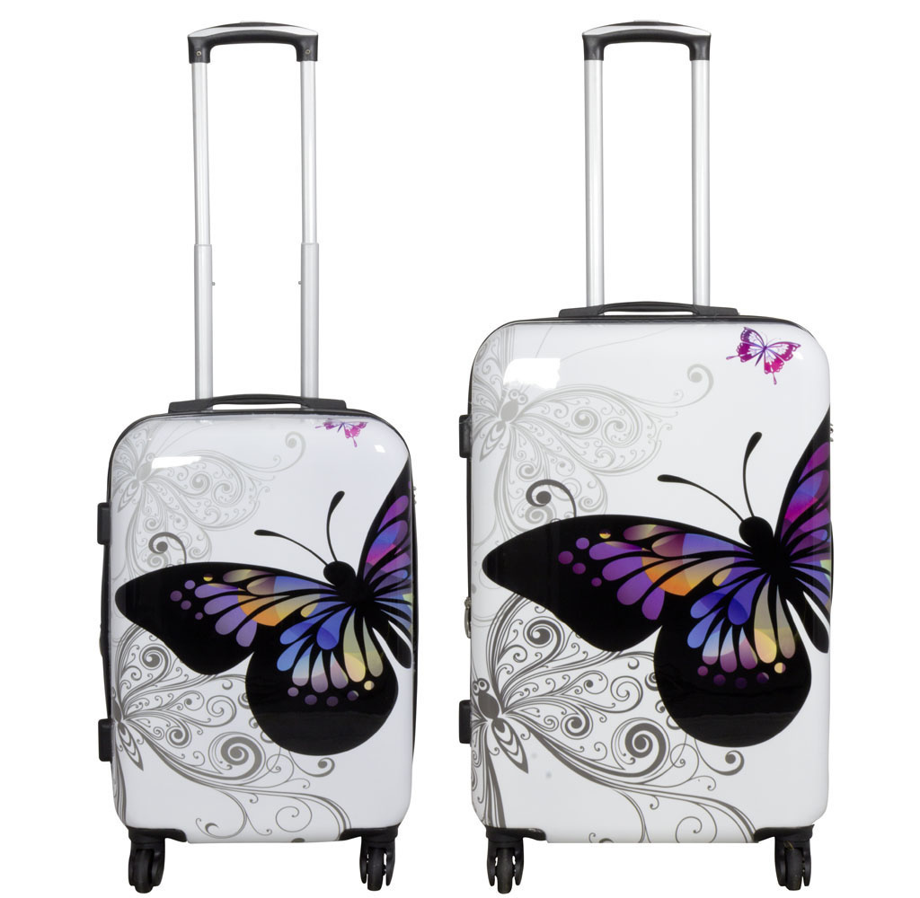 2 delig Kofferset Butterfly 67cm 55cm