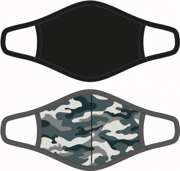 mondkapjes Camouflage heren Oeko-Tex 100 maat M 2 stuks
