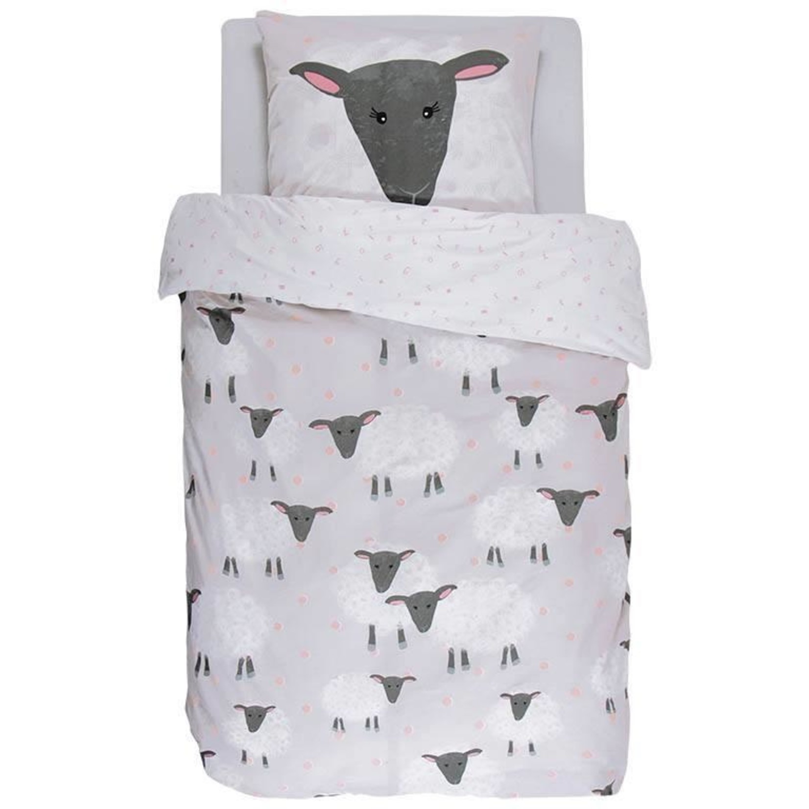 Covers & Co Kinderdekbedovertrek Covers & Co Sheeps Grey 120 x 150 cm