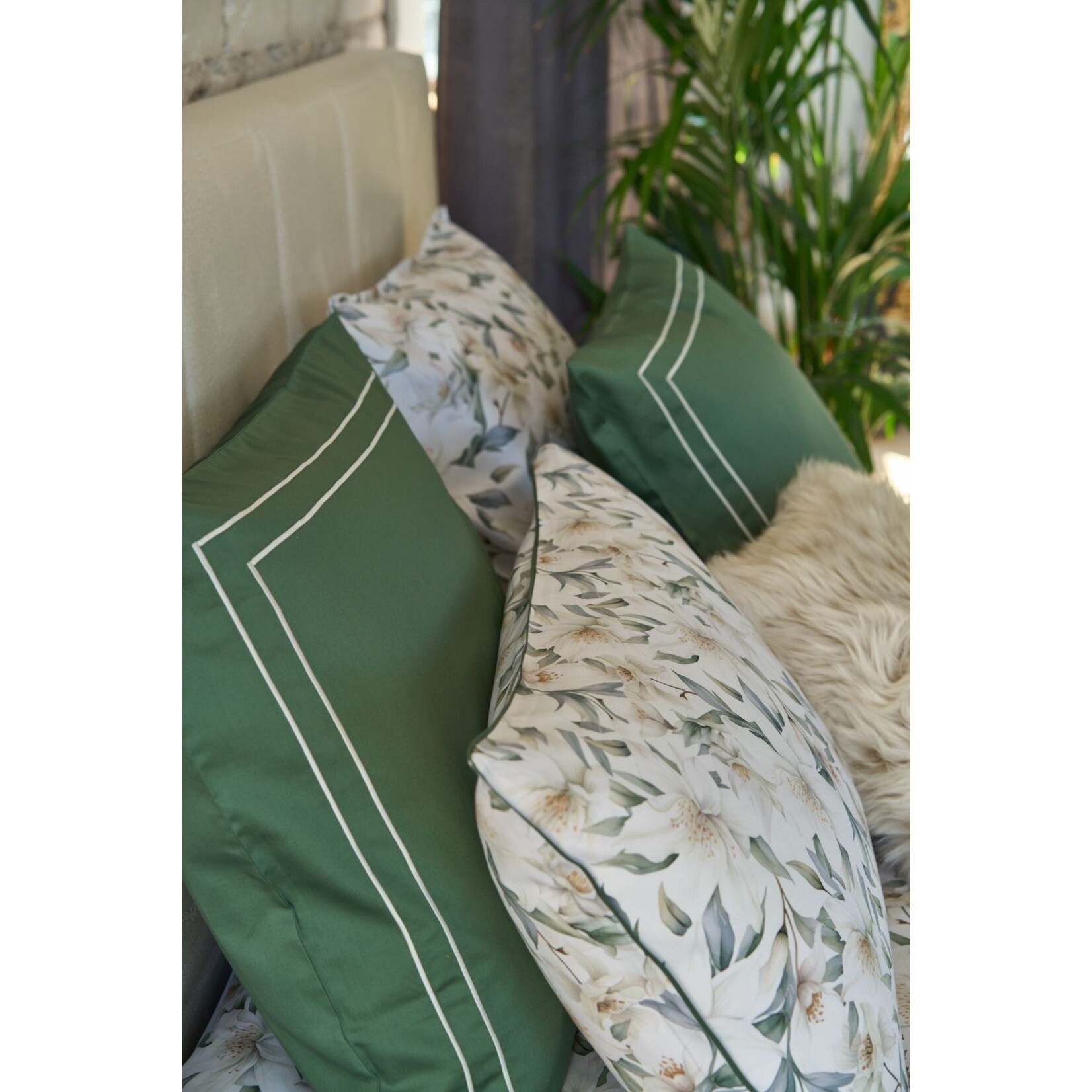 Nomo Dekbedovertrek Nomo Zelma Pure Duck Green