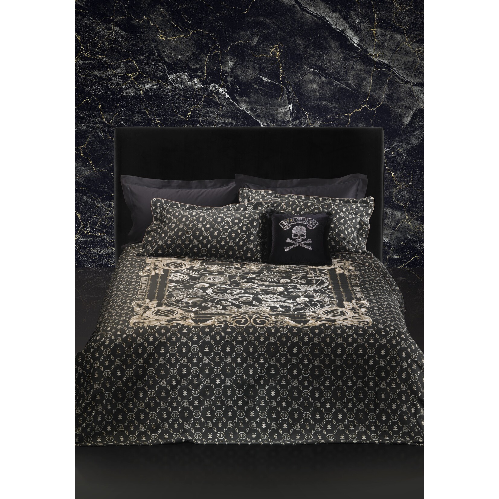 Philipp Plein Dekbedovertrek Philipp Plein New Baroque Black