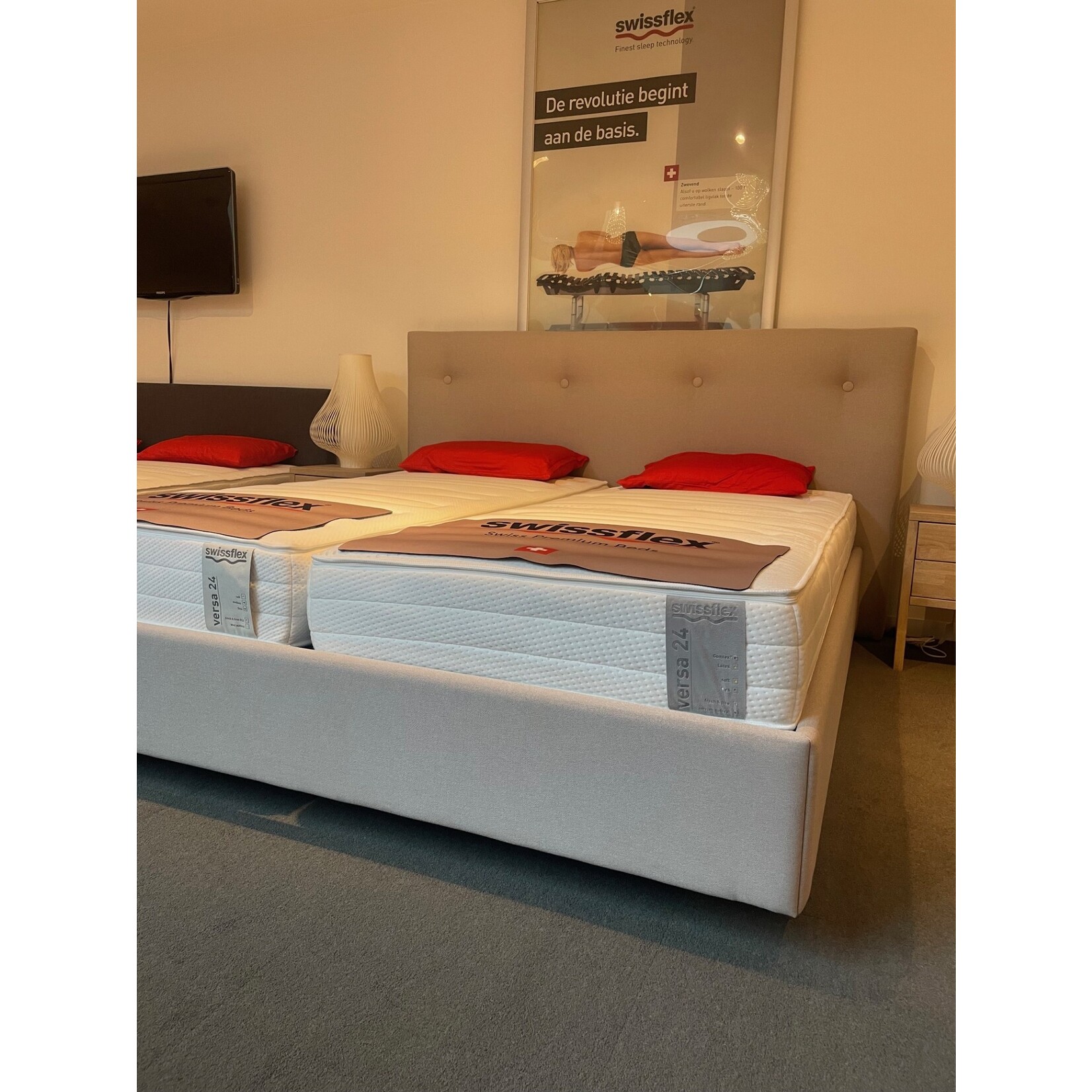 Swissflex Swissflex Click bedkader Madrid, uni 20, versa 24 natuurlatex, 180cm x 200cm