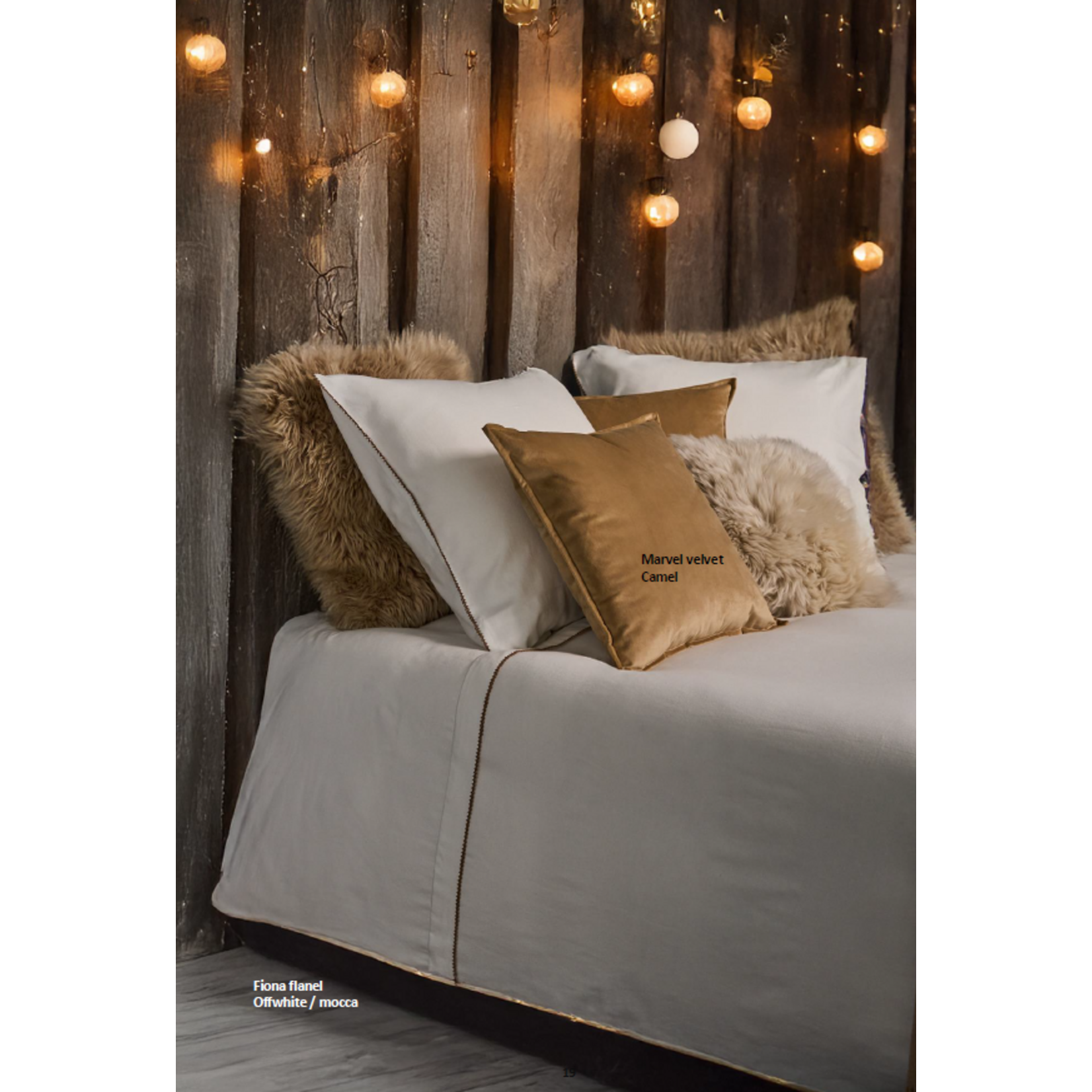 Nomo Dekbedovertrek Nomo Fiona Offwhite /Mocca