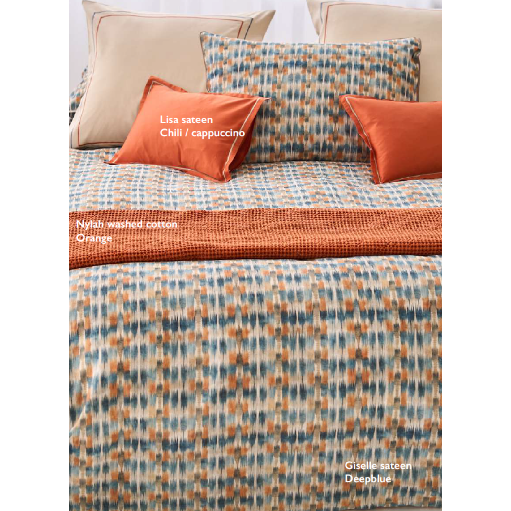 Nomo Dekbedovertrek Nomo Giselle Pure Deep Blue