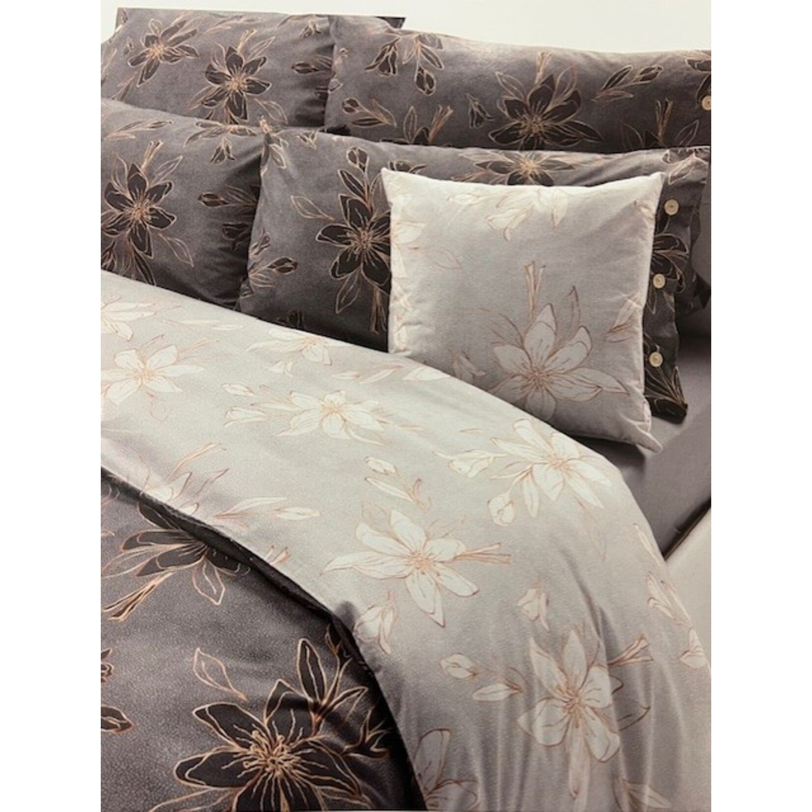 Bellora Dekbedovertrek Bellora Fashion Gold Grey