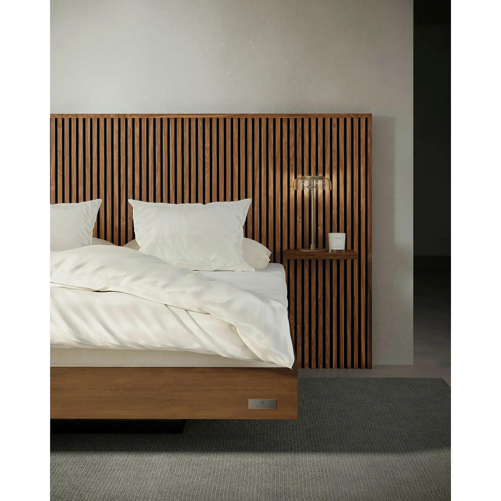 Carpe Diem Carpe Diem bedkader Hällsö Walnut met matras Stora Harpö