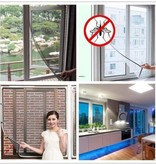 Banzaa Horrengaas voor het raam 130x150cm – 2 stuks Vliegen Gaas – Insecten Buiten de Deur Houden – Zwart