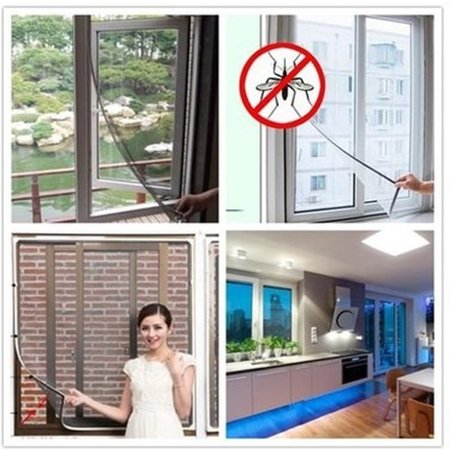Banzaa Horrengaas voor het raam 130x150cm – 2 stuks Vliegen Gaas – Insecten Buiten de Deur Houden – Zwart