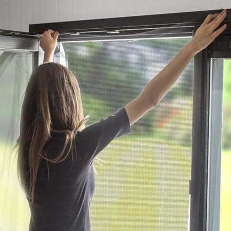 Banzaa Horrengaas voor het raam 130x150cm – 2 stuks Vliegen Gaas – Insecten Buiten de Deur Houden – Zwart