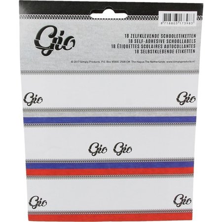 GIO Gio Schoolpakket met Potloden, Gummen, Pennen en Zelfklevende Schooletiketten – 19x3x1cm | Schoolspullen | Teken en Schrijfwaren