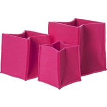 Opbergmand  Vilt 3 Formaten Raspberry Pink