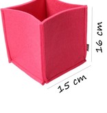 Present Time Present Time Opbergmand Mellow Vilt 3 Formaten – Stijlvolle en Unieke Opberger – Bureau Mand – Opberg Box – Raspberry Pink