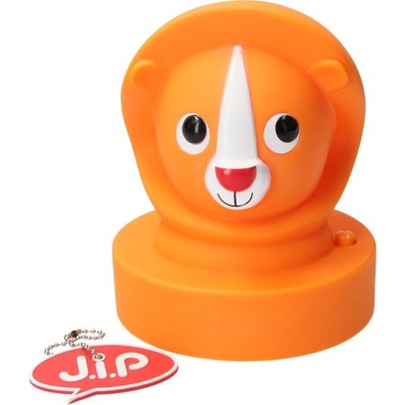 J.I.P Jip Dieren Lamp Leeuw – Nachtlampje voor Kinderen 15cm – Nachtverlichting Jongens en Meisjes – Oranje