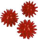 Banzaa Massagebal – Set van 3 Kleine Massage Balletjes – voor Ontspannen van Handen en Voeten 5 cm | Hoge Dichtheid Massagestekels | Triggerpoint | Stekels | Lacrosse Bal – Rood