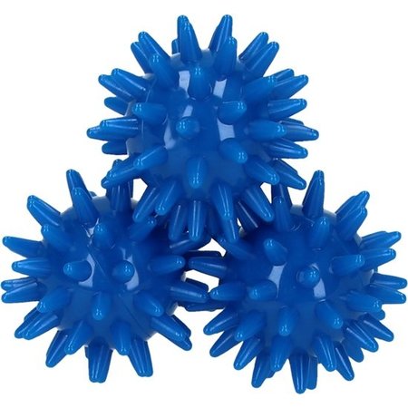 Banzaa Massagebal – Set van 3 Kleine Massage Balletjes – voor Ontspannen van Handen en Voeten 5 cm | Hoge Dichtheid Massagestekels | Triggerpoint | Stekels | Lacrosse Bal – Blauw