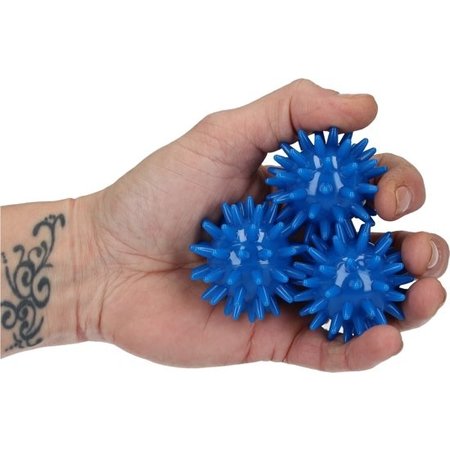 Banzaa Massagebal – Set van 3 Kleine Massage Balletjes – voor Ontspannen van Handen en Voeten 5 cm | Hoge Dichtheid Massagestekels | Triggerpoint | Stekels | Lacrosse Bal – Blauw