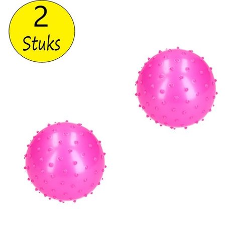 Banzaa BDO Massagebal 2 Stuks – 10cm – Ideaal voor Binnen – Speelbal Educatief Stevig – Roze