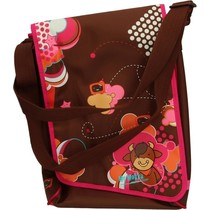 Mr Mokka Ruime Schoudertas Bruin/Roze