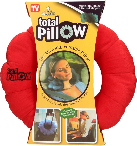 Rood Total Pillow Multifunctioneel Vervormend Kussen Nekkussen