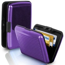 Alu Wallet Pashouder Paars