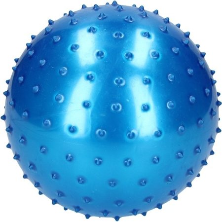 Banzaa Massage Bal groot – Ontspannen Handen en Voeten  – 19cm | Hoge Dichtheid Massagestekels | Stekelig Plastic Massage Apparaat voor Ontspanning | Massagebal met Stekels | Lacrosse Bal – Blauw