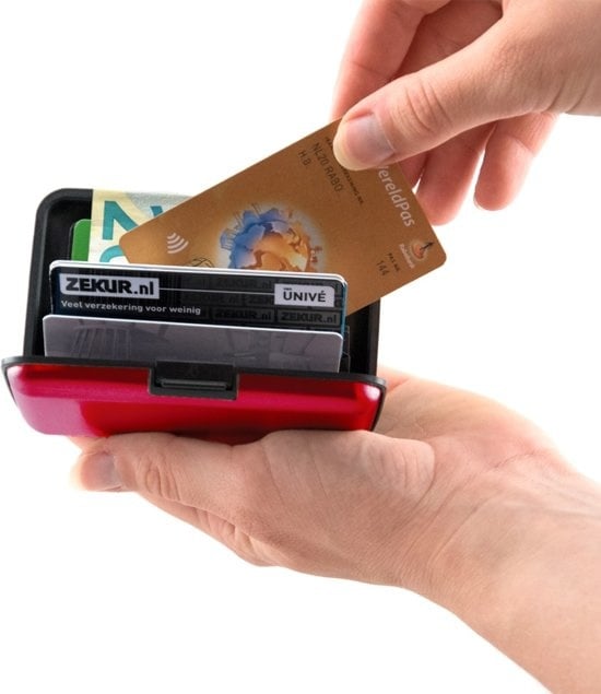 RFID Anti-Skim Aluminium Creditcardhouder - - Card Protector Pasjeshouder - Rood Best Online BV