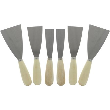 Benson Premium RVS Plamuurmessen Set - 6 stuks - 3/5/7 cm | Handige Messen van Verschillende Breedtes voor Gebruik bij Werkzaamheden aan Muren en Wanden | Plamuurmesset | Plamuurmes | Behangmes