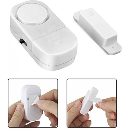 Banzaa Draadloos Mini-Alarm met Bewegingssensor - 1 Stuks - 95 dB - Inclusief Batterijen en Montageset | Magnetisch Deur en Raam Sensor Alarmsysteem | Woningbeveiliging | Waarschuwings Alarm Tegen Inbrekers en Indringers