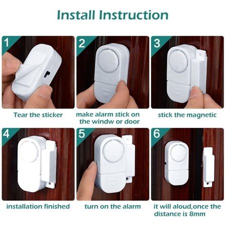 Banzaa Draadloos Mini-Alarm met Bewegingssensor - 1 Stuks - 95 dB - Inclusief Batterijen en Montageset | Magnetisch Deur en Raam Sensor Alarmsysteem | Woningbeveiliging | Waarschuwings Alarm Tegen Inbrekers en Indringers