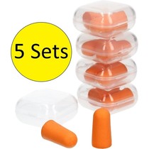 Oranje Foam Earplugs 10 Stuks 5 Setjes van 2