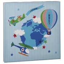 Lief! Stoer! Canvas Schilderij Kinderkamer 30cm Blauw