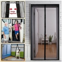 Zwart Magnetisch Deur Gordijn Tegen Insecten