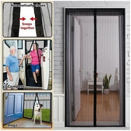 Banzaa Zwart Magnetisch Deur Gordijn Tegen Insecten 2x210x50cm | Laat Vliegen Buiten en Maar Frisse Lucht Binnen | Magnetisch Anti Insecten Horgordijn | Hordeur Deurgordijn | Zwart Deurgordijn | Insect Net | Deurgordijnen | Deurhor Met Magneet