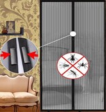 Banzaa Zwart Magnetisch Deur Gordijn Tegen Insecten 2x210x50cm | Laat Vliegen Buiten en Maar Frisse Lucht Binnen | Magnetisch Anti Insecten Horgordijn | Hordeur Deurgordijn | Zwart Deurgordijn | Insect Net | Deurgordijnen | Deurhor Met Magneet