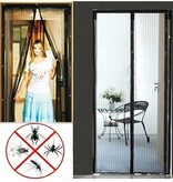 Banzaa Zwart Magnetisch Deur Gordijn Tegen Insecten 2x210x50cm | Laat Vliegen Buiten en Maar Frisse Lucht Binnen | Magnetisch Anti Insecten Horgordijn | Hordeur Deurgordijn | Zwart Deurgordijn | Insect Net | Deurgordijnen | Deurhor Met Magneet