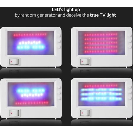 Secure Home Secure@Home LED TV Simulator - 1 Stuks - 11x7x2 cm | Dummy Televisietoestel | Fake TV Licht Lamp | Inbraakbeveiliging en Preventie bij Afwezigheid