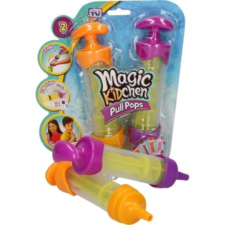 Banzaa Magic Kitchen Pull Pops Ijslolly Spuit voor Kinderen - Paars en Oranje - 21x5 cm - 2 Stuks | Ijsjesmaker voor Yoghurtijsjes en Waterijsjes | Ijsjesvormen | Ijs Vormjes | Ijsjes Maken | Vries Vormen