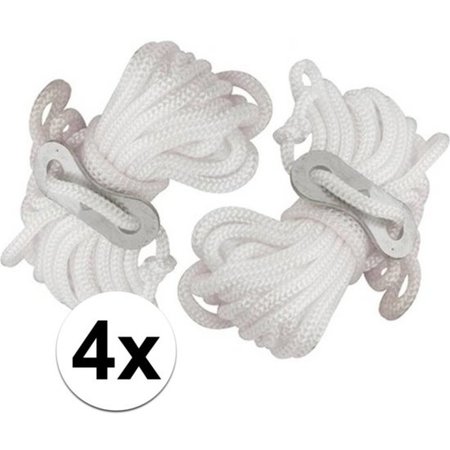 Banzaa 4x Scheerlijnen van nylon - 3,5 meter - touw met gatspanners