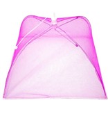 Banzaa Vliegenkap Opvouwbaar – 30x20cm – Kanten Design – Pop Up Insecten Net – Beschermd uw eten tegen Vliegen – Roze
