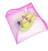 Banzaa Vliegenkap Opvouwbaar – 30x20cm – Kanten Design – Pop Up Insecten Net – Beschermd uw eten tegen Vliegen – Roze