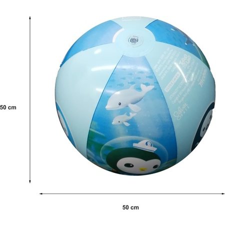 Happy People Oktonauten Opblaasbare Blauwe Strandbal voor Kinderen – Ø 50 cm