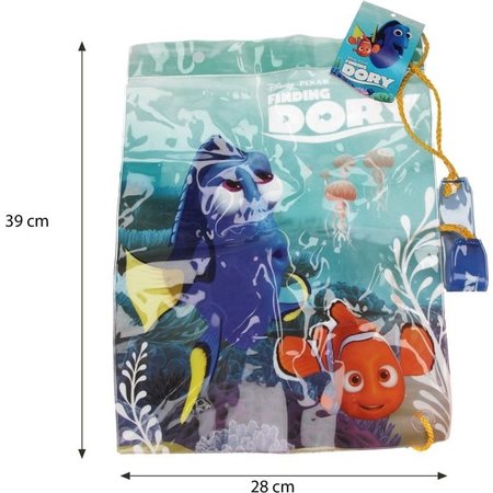 Finding Dory Disney’s Finding Dory Transparante Gym en Zwemtas voor Kinderen – 39x28x1cm | Sporttas | Schooltas | Gymbag