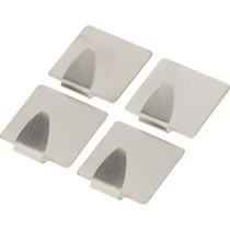 Zelfklevende RVS Wandhaakjes Set - 4 Stuks